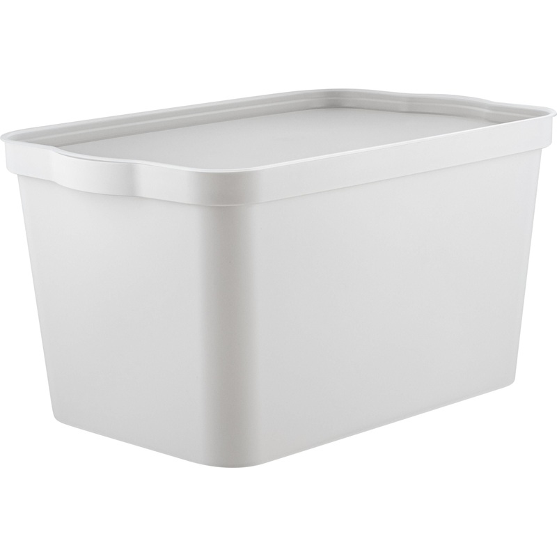 Изображение товара Ящик для хранения Keeplex Happy 24 л серое пёрышко пластик Россия