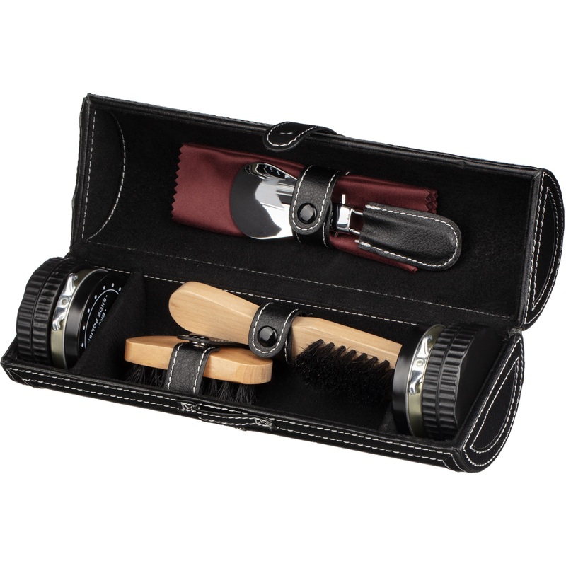 Изображение товара Набор для чистки обуви Сапфир с кремами и аксессуарами, подарок