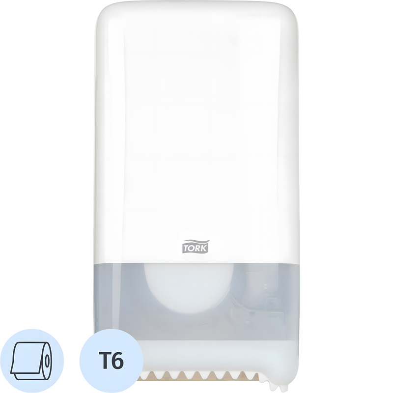 Изображение товара Диспенсер для туалетной бумаги рулонной Торк Elevation T6 белый пластиковый настенный