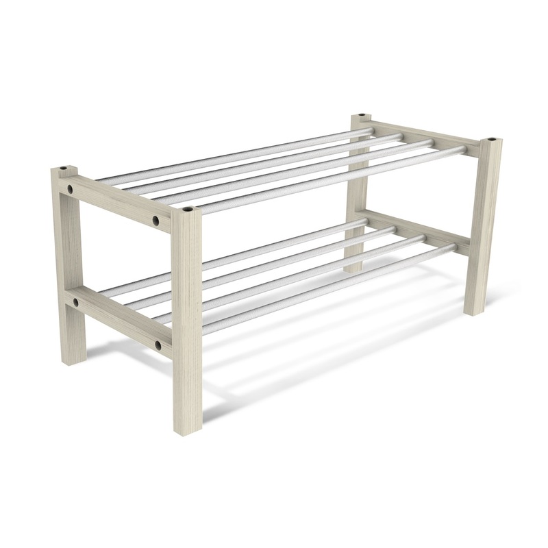 Изображение товара Полка для обуви Альберо SHT-SR9 из дерева и металла 650x290x320 мм