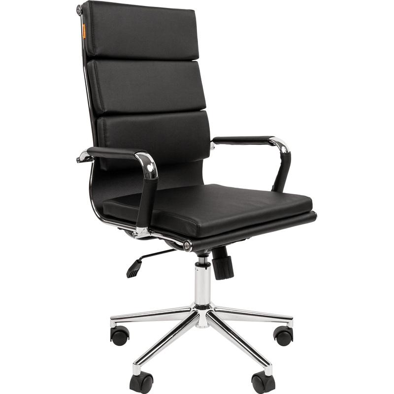 Изображение товара Кресло для руководителя Chairman 750 Чёрное экокожа металл стиль Hi-tech