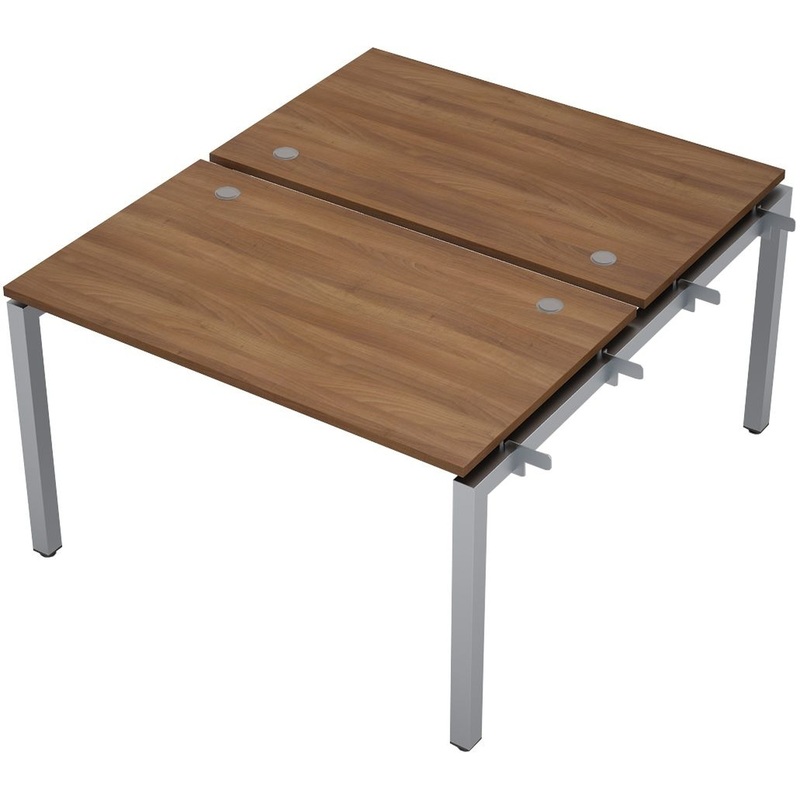 Изображение товара Рабочая станция Avance 6МБН.5278 двухместная (шамони тёмный/алюминий матовый, 1200х1435х750 мм)