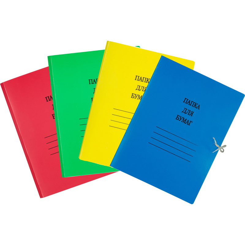 Изображение товара Папка с завязками Attache Дело А4 20 мм мелованный картон 200 листов 4 цвета