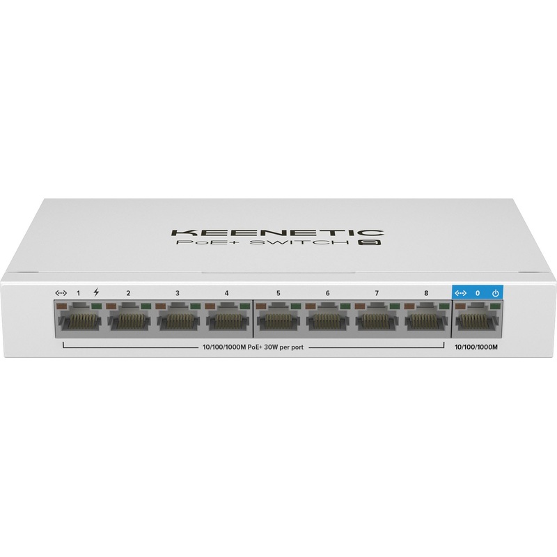 Изображение товара Коммутатор Keenetic PoE+ Switch 9 (KN-4710) неуправляемый 9 портов