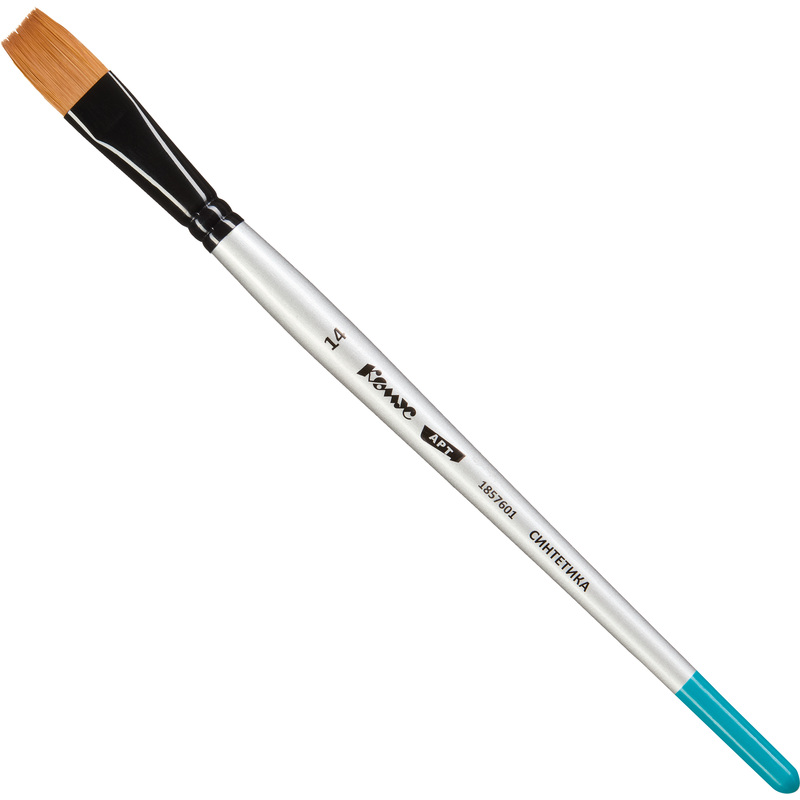 Изображение товара Кисть художественная Комус Арт плоская синтетика №14
