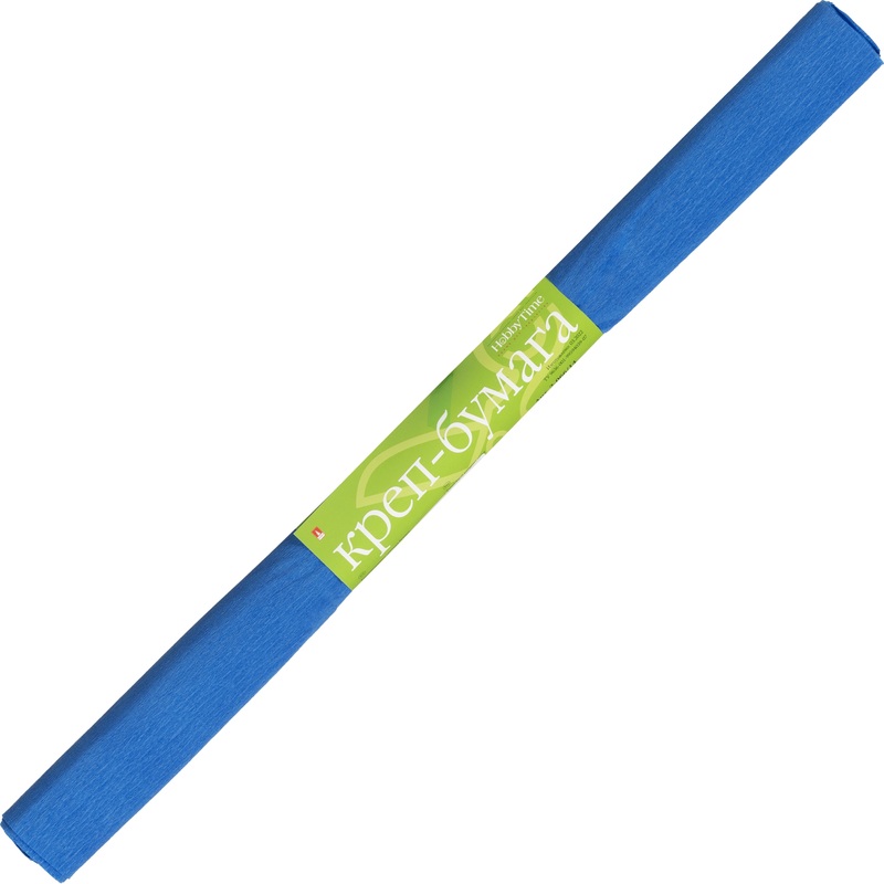 Изображение товара Бумага крепированная Hobby Time 50 см 2.5 м синяя двойной цвет применима для упаковки и декора