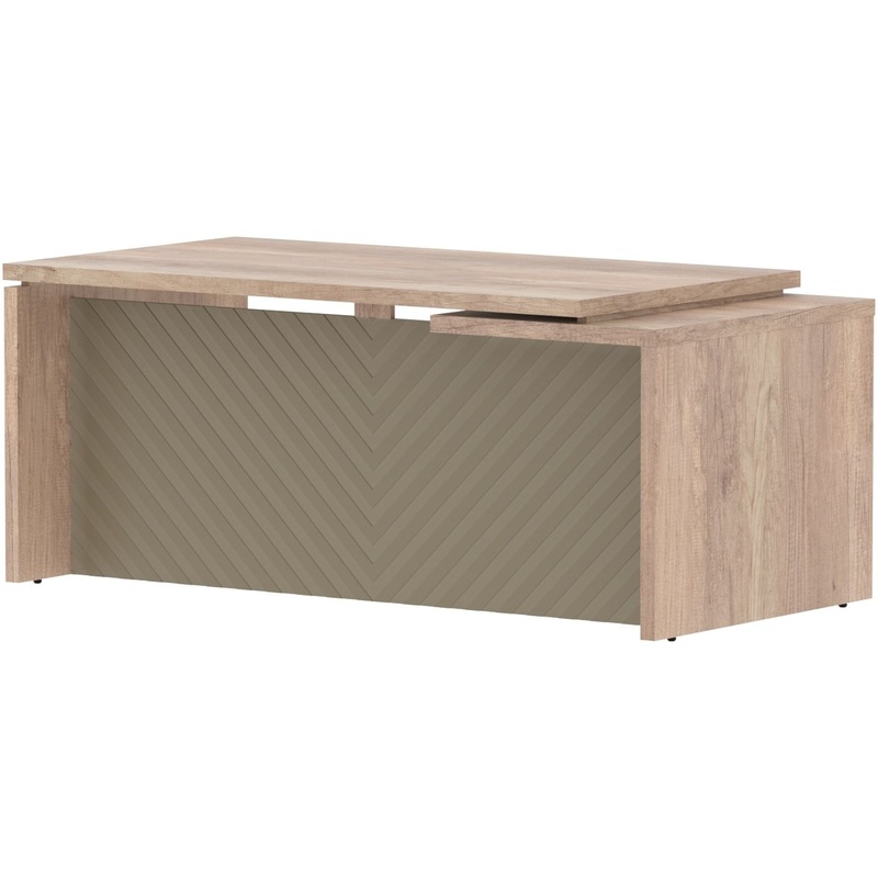 Изображение товара Стол руководителя письменный Torr Lux левый дуб каньон капучино 1800х900х750 мм