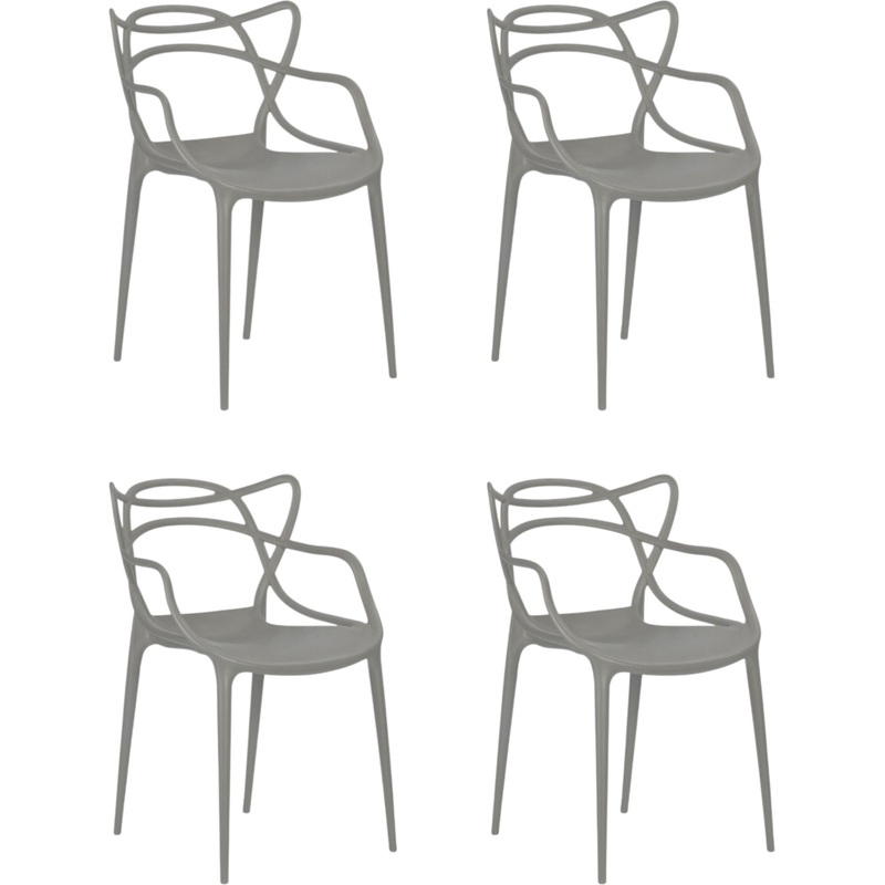 Изображение товара Стул DOBRIN MASTERS светло-серый с подлокотниками