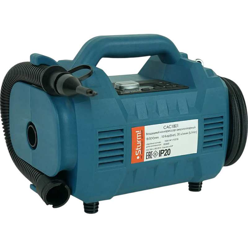 Изображение товара Компрессор поршневой аккумуляторный Sturm! CAC1801 без АКБ и ЗУ компактный легкий