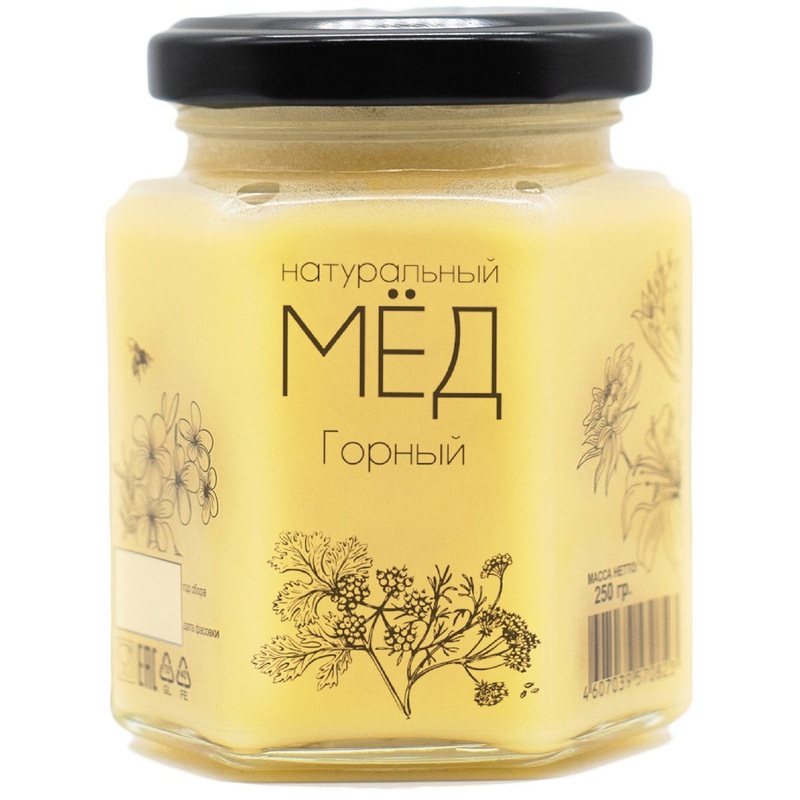 Изображение товара Мёд Медовые Вечера натуральный горный 250 г