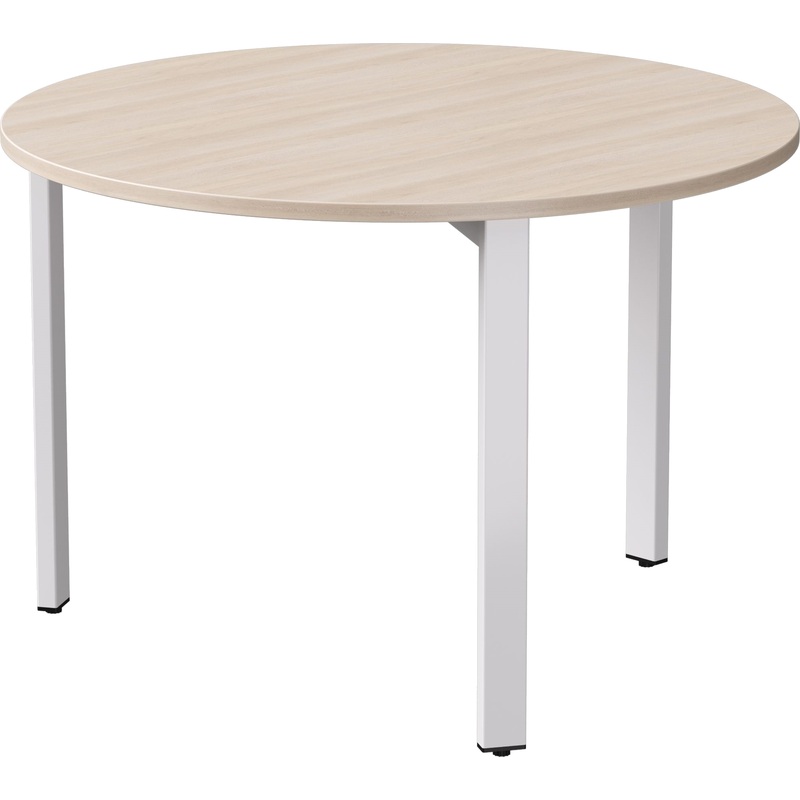 Изображение товара Стол для переговоров EVO круглый 1100x1100 мм дуб соната/белый