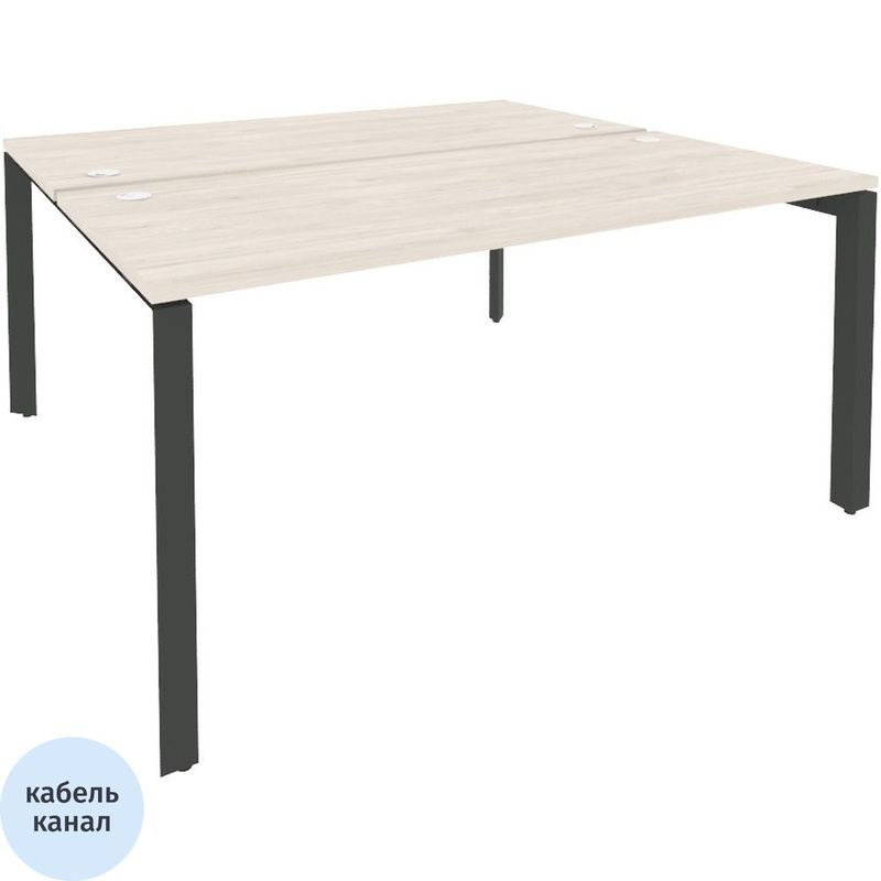 Изображение товара Рабочая станция на 2 рабочих места ONIX-П O.MP-D.RS-2.4.7, 1580х1475х750 мм, денвер светлый/антраци