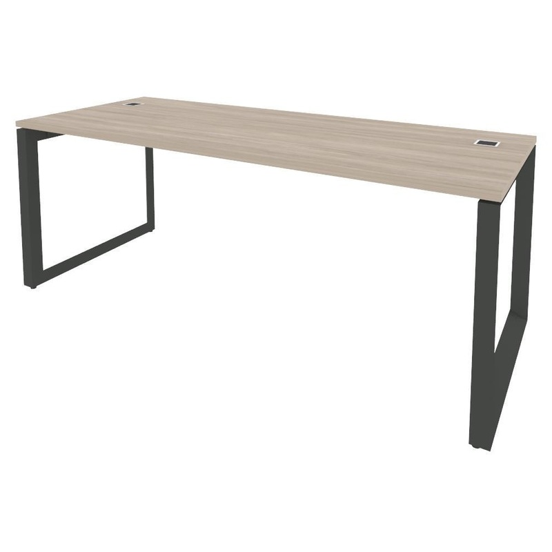 Изображение товара Стол руководителя письменный Onix Direct O.MO-SRR-6.8 дуб аттик антрацит 1980x800x750 мм