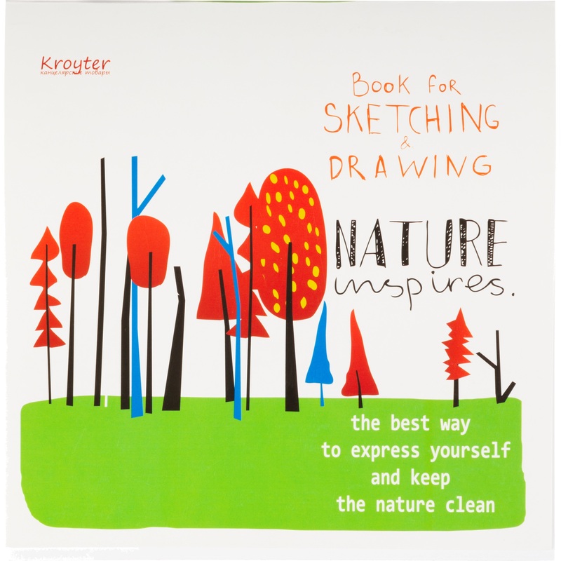 Изображение товара Альбом для рисунка, графики и каллиграфии Kroyter 200x200 мм 60 листов