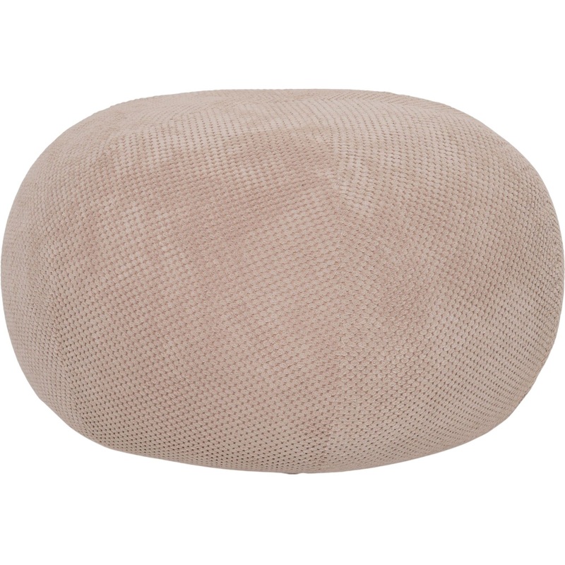 Изображение товара Пуф Сандерс бежевый - стильный круглый пуф из велюра