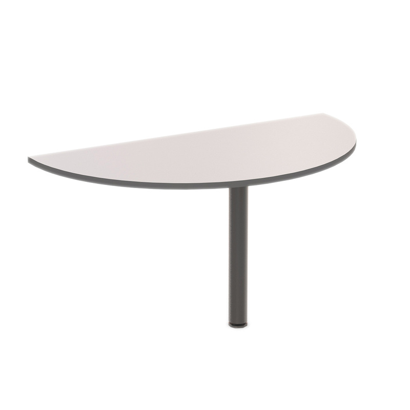 Изображение товара Приставка-полукруг с опорой серия Стратегия серый 70x50 см