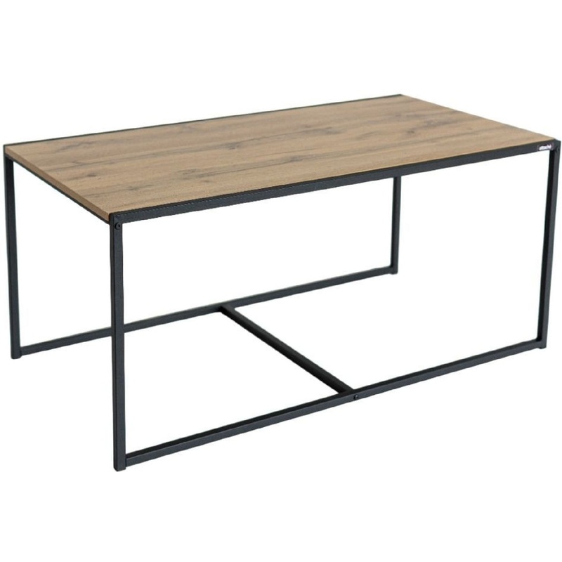 Изображение товара Стол журнальный Комус Мебель Attache Онега-1 (дуб вотан/чёрный муар, 1190x640x555 мм)