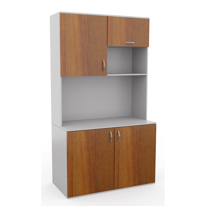 Изображение товара Мини-кухня Ринг КМ 214 из ЛДСП цвет орех и серый 1200х600х2135 мм