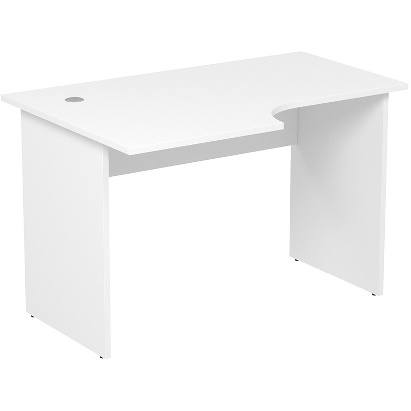 Изображение товара Криволинейный письменный стол 2С.041 левый белый 1200х800х750 мм