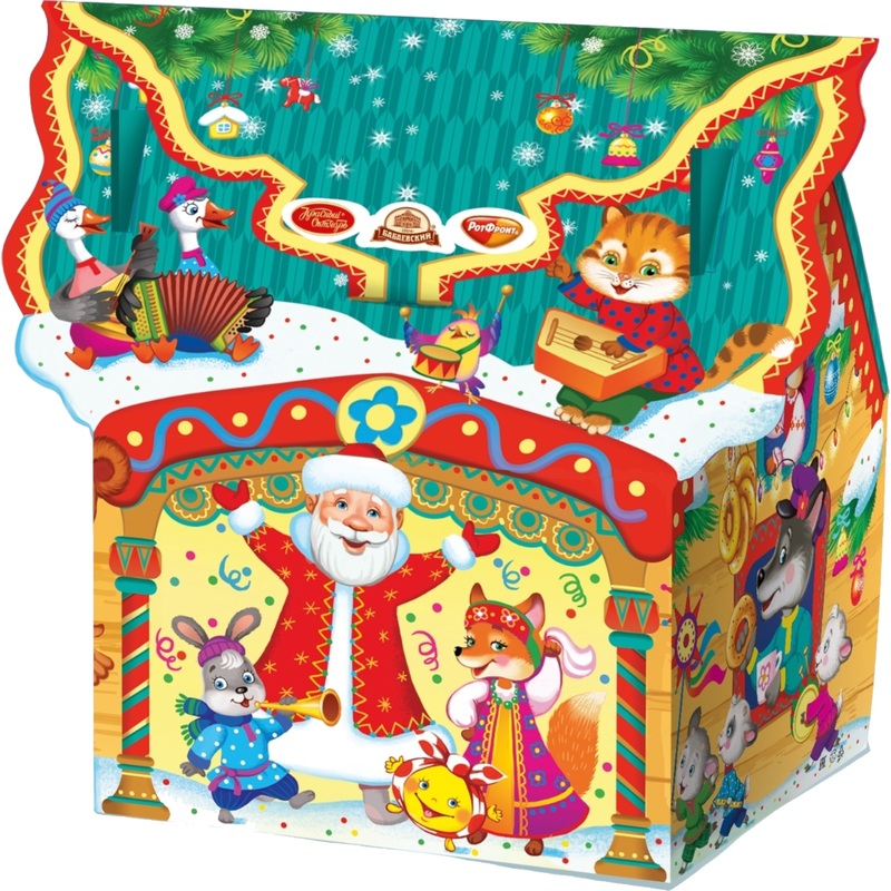 Изображение товара Новогодний сладкий подарок Бабаевский Терем-теремок 800 г с 53 конфетами и сценой