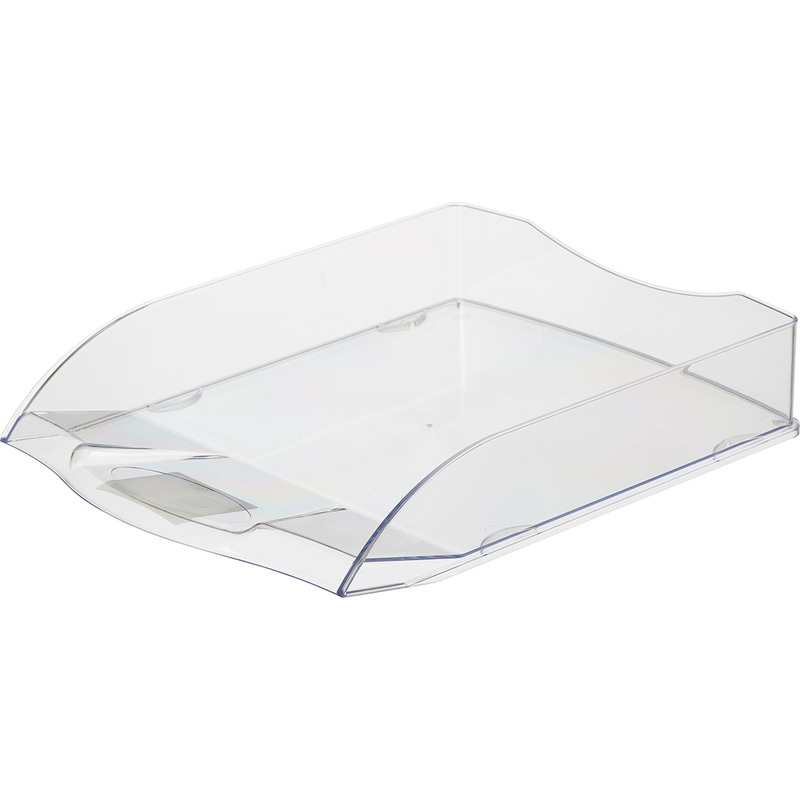 Изображение товара Горизонтальный пластиковый лоток для бумаг А4 Attache Office прозрачный