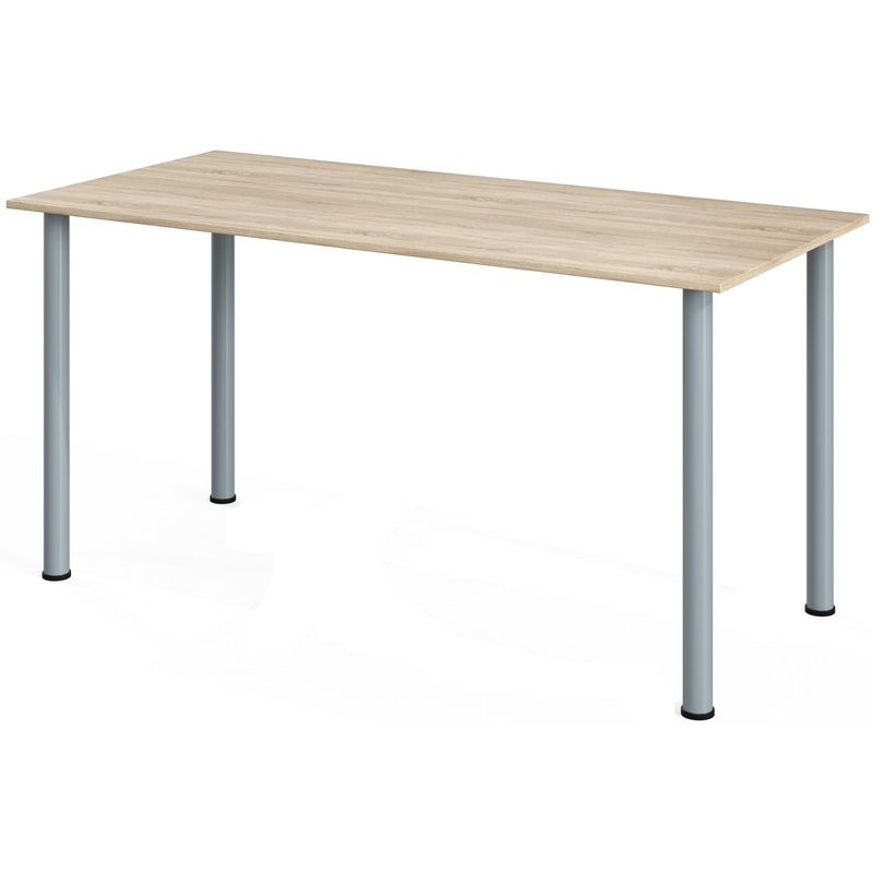 Изображение товара Стол обеденный МДС с заглушками на опорах дуб сонома/серый 150x70 см