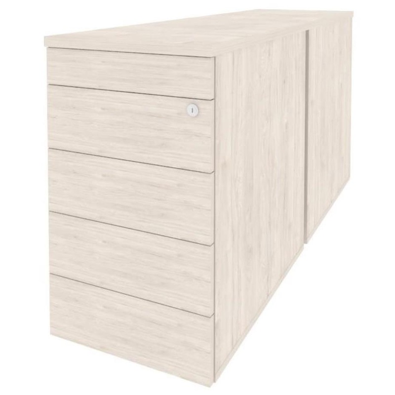 Изображение товара Тумба приставная двойная Onix O.TPO-2.7TIP с центральным замком и 8 ящиками