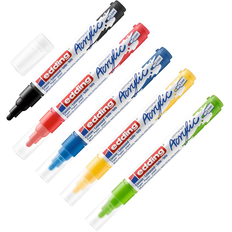 Изображение товара Набор акриловых маркеров Edding 5100 Базовый 5 цветов