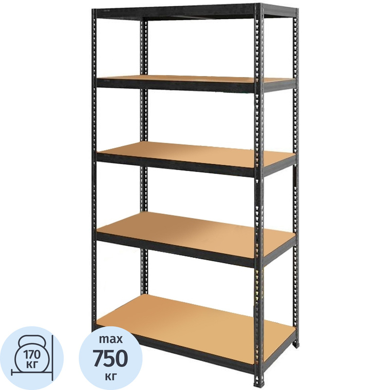 Изображение товара Стеллаж металлический SK1_SBL 180KD с 5 полками