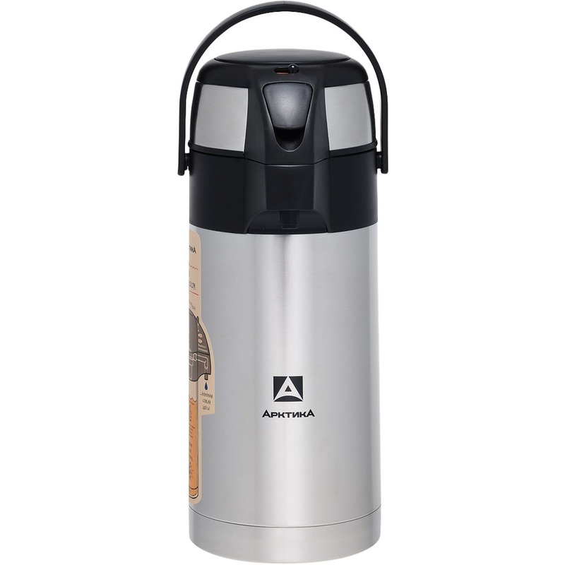 Изображение товара Термос Арктика 3 л серебристый вакуумный для горячих и холодных напитков