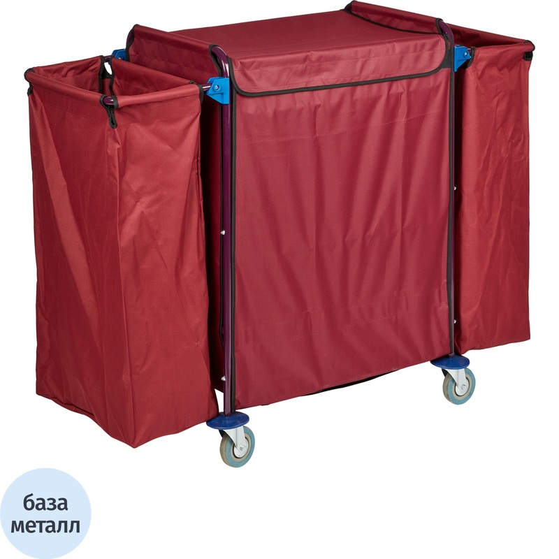 Изображение товара Тележка для горничной Стиль 96.200 гостиничная уборочная с мешками и полками