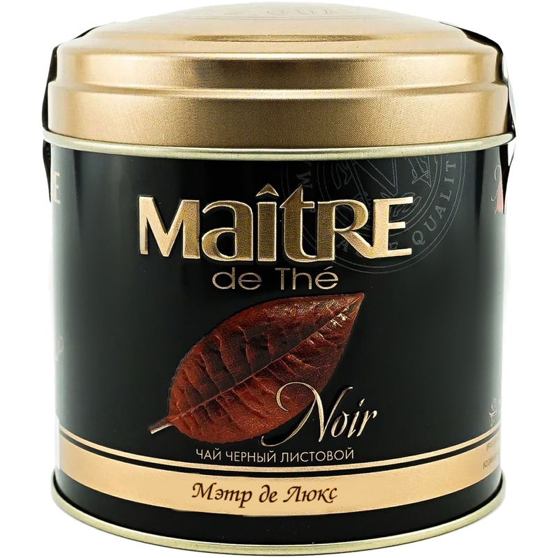 Изображение товара Чай черный листовой Maitre de The Де Люкс 100 г жестяная банка