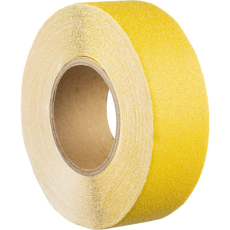 Изображение товара Лента противоскользящая Мельхозе Basic 50 мм х 18.3 м жёлтая для внутренней и наружной установки