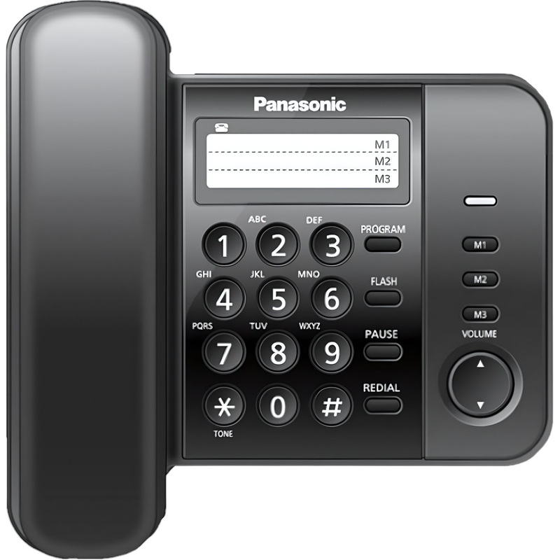 Изображение товара Проводной телефон Panasonic KX-TS2352RUB черный для офиса и дома