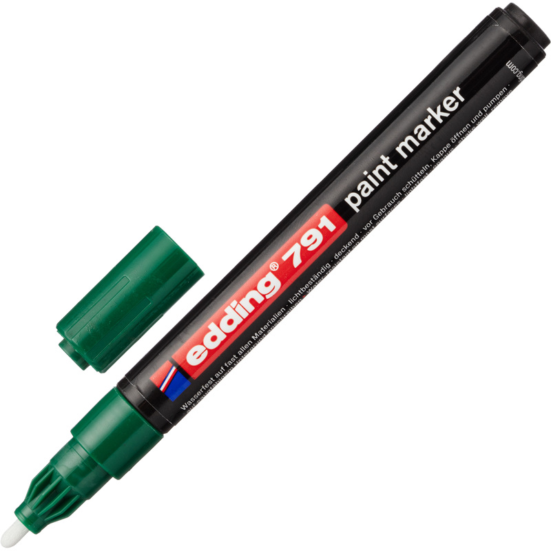 Изображение товара Промышленный лаковый маркер Edding E-791/4 зелёный 1-2 мм