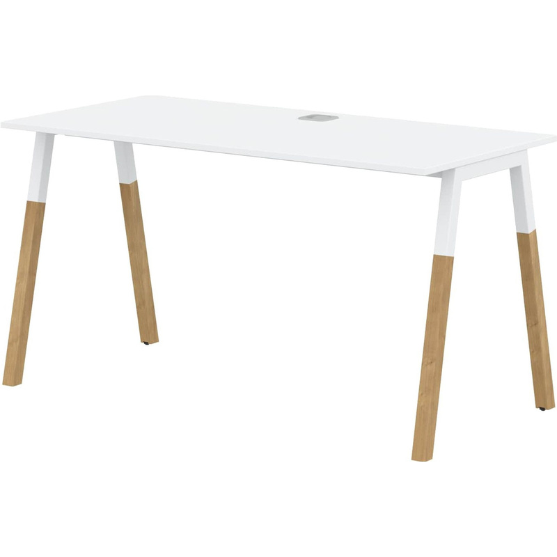 Изображение товара Стол руководителя Forta белый премиум размер 1380х670х733 мм