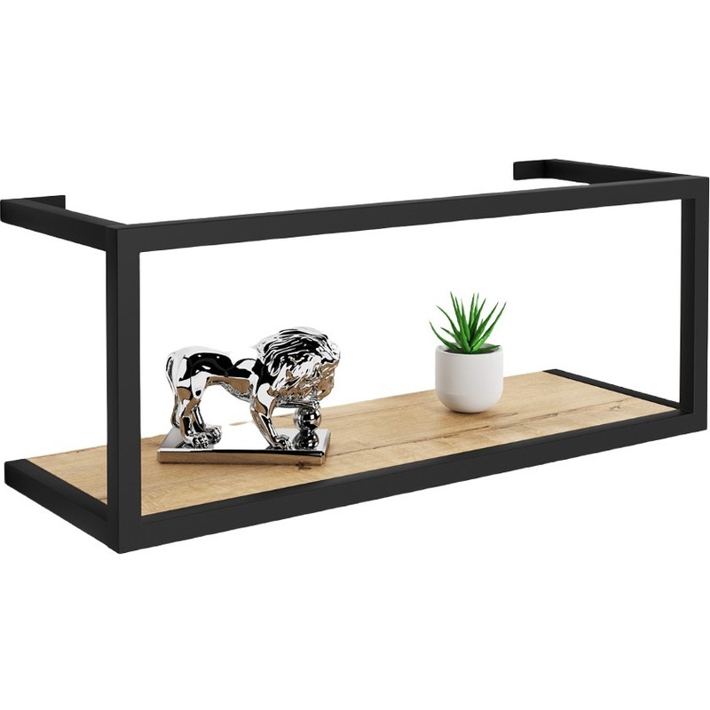 Изображение товара Полка настенная Колибри-8 с каркасом из черного металла