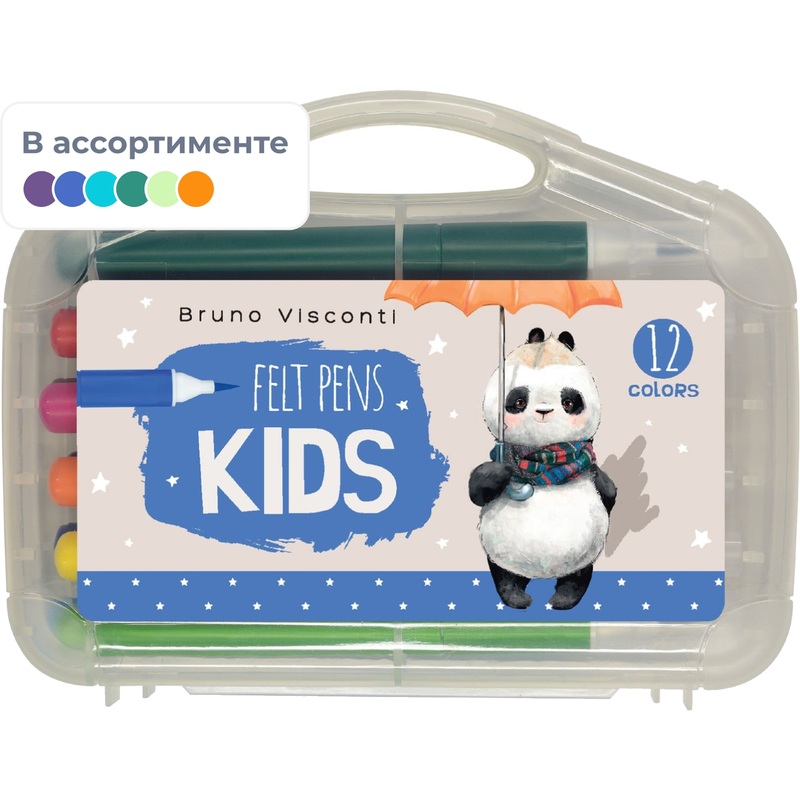 Изображение товара Фломастеры Bruno Visconti KidsСolor 12 цветов с вентилируемыми колпачками