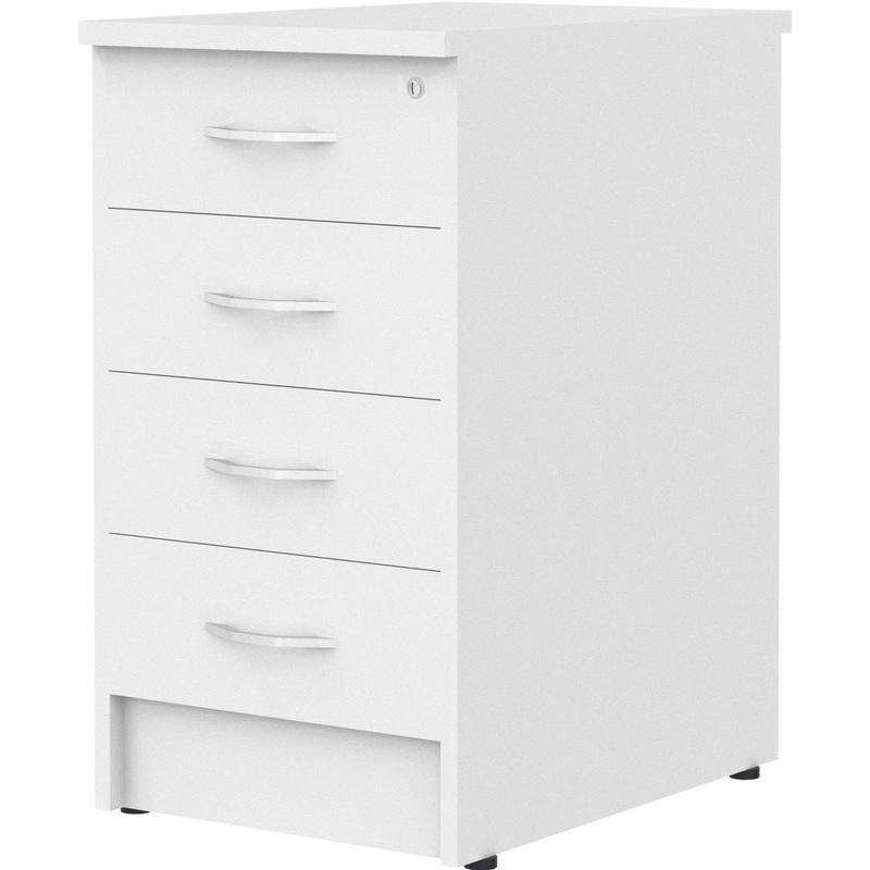 Изображение товара Тумба приставная Imago ТП-4.1А с замком (белый, 412x600x753 мм, 4 ящика)