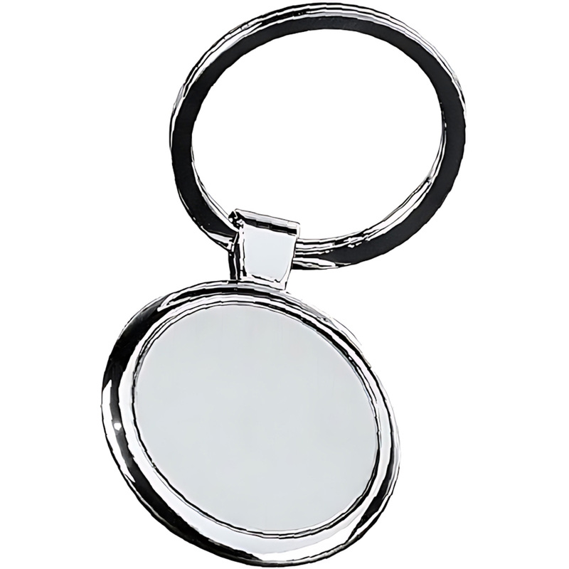 Изображение товара Серебристый металлический брелок Капля с логотипом 76x76x38 мм