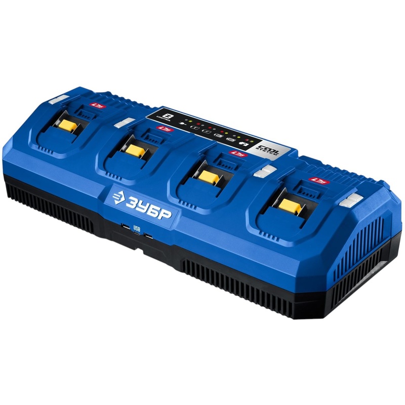 Изображение товара Зарядное устройство Зубр TC-20-4 для аккумуляторов 20 В 9 А высокоскоростное