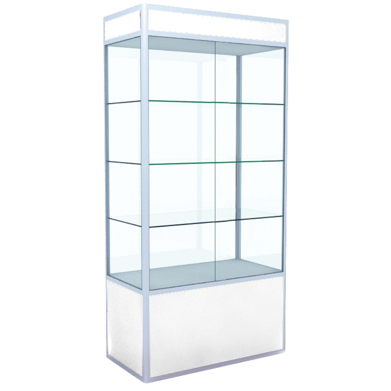 Изображение товара Витрина для товаров Wiko1 10050 ZD с подсветкой белая/прозрачная 1990 мм
