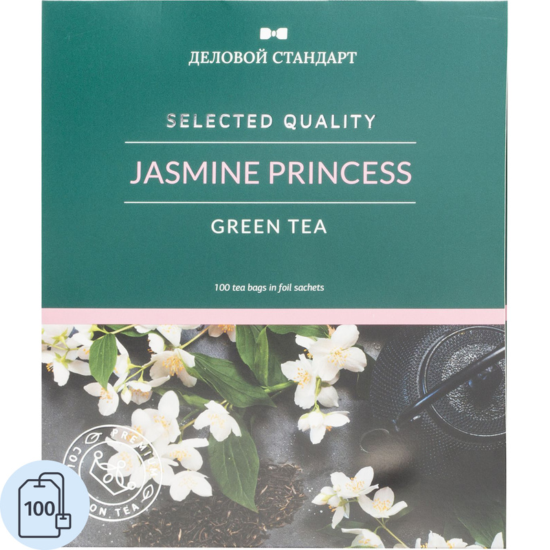 Изображение товара Чай зеленый Деловой стандарт Jasmine Princess 100 пакетиков