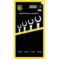 Набор ключей разрезных BERGER 8-19 мм 4 предметов (BG1119)