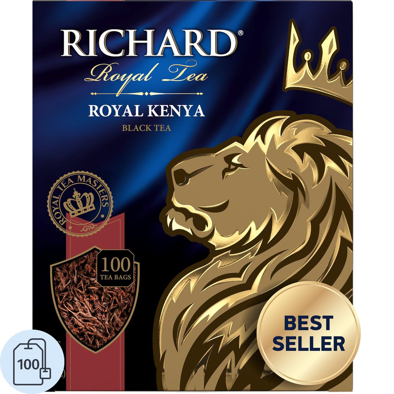 Изображение товара Чай черный Richard Royal Kenya 100 пакетиков - элитный кенийский чай в упаковке