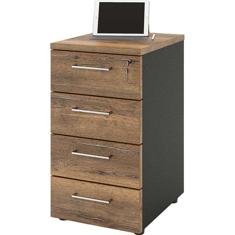 Изображение товара Медицинская тумба приставная Zamm Формат 11792 с 4 ящиками и центральным замком