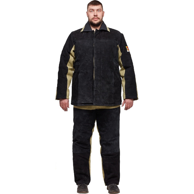 Изображение товара Костюм сварщика КС21ПР зимний брезентовый с кожаными накладками 64-66