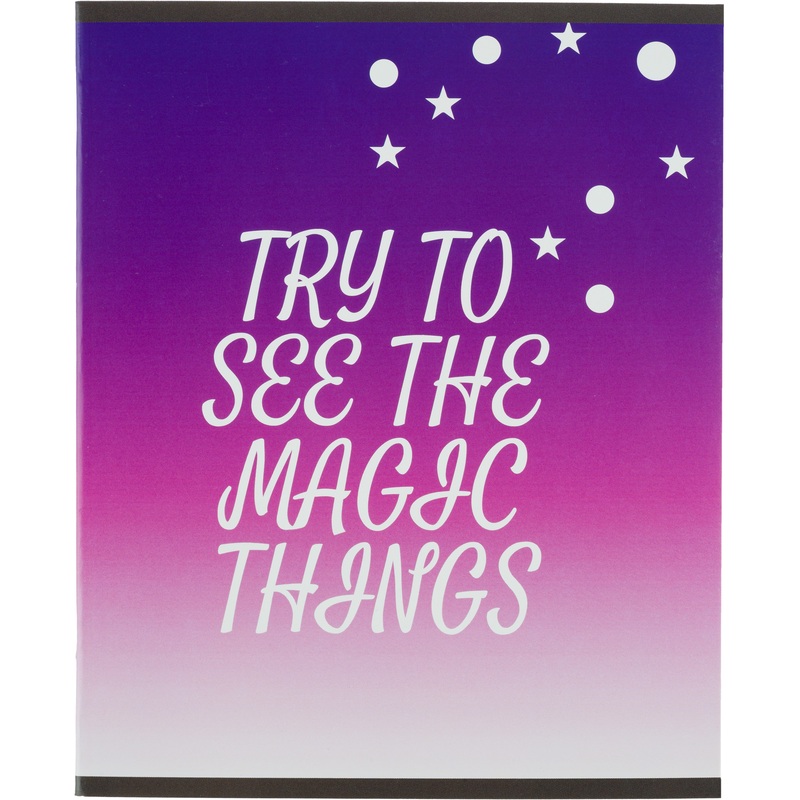 Изображение товара Тетрадь общая Magic stars А5 48 листов в клетку на скрепке с обложкой ВД-лак