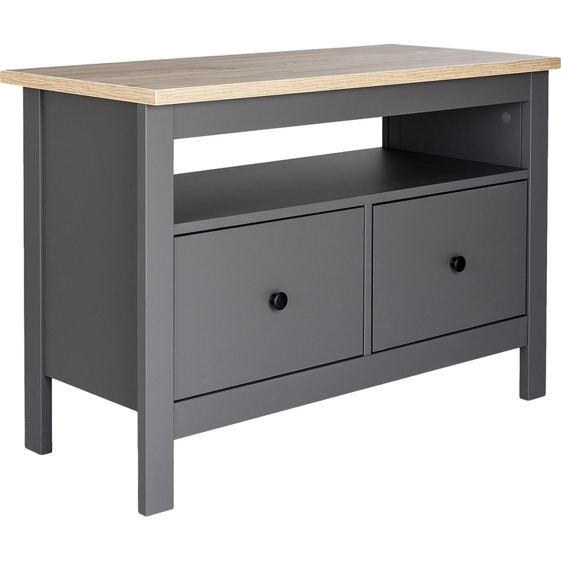 Изображение товара Тумба Сага ясень серый 904х414х622 мм 2 ящика стиль Прованс