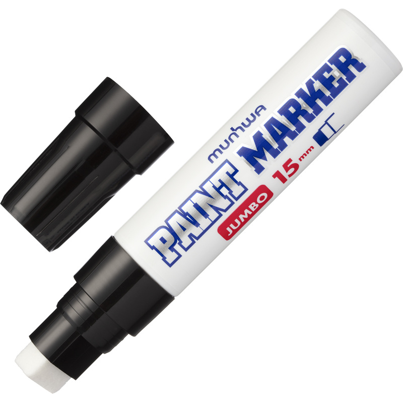 Изображение товара Промышленный лаковый маркер MunHwa JPM15-01 черный 4-15 мм для металла дерева стекла